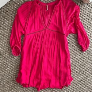 Free People hot pink dress